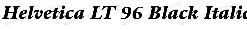 Helvetica LT 96 Black Italic字体转换